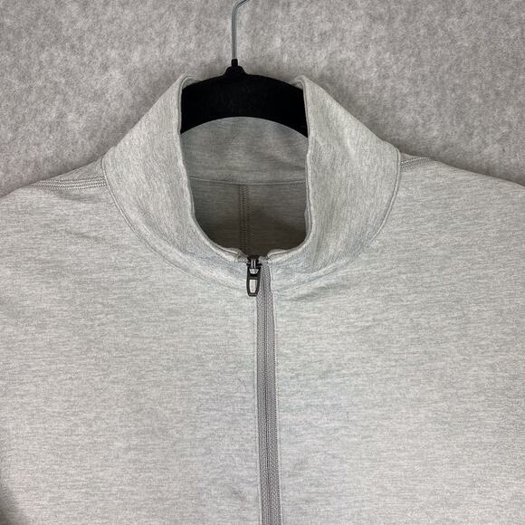 Lululemon Shirt Mens M Grey Soft Jersey Half Zip Pullover Lightweight - Picture 2 of 5